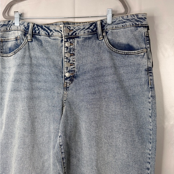 Ava & Viv Button Fly Jeans 22 No Gap Waistband Stretch High Rise NWT - Picture 5 of 12
